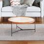 Imagem de Mesa de Centro Aqua 71 Vidro Off White com Grafite - Imcal Moveis