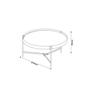 Imagem de Mesa de Centro Aqua 71 Vidro Off White com Grafite - Imcal Moveis