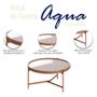 Imagem de Mesa de Centro Aqua Grande com Vidro Off White Cobre - Imcal