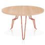 Imagem de Mesa de Centro Argélia Redonda em Aço e MDF Clean - Cobre e Jade