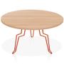 Imagem de Mesa de Centro Argélia Redonda em Aço e MDF Clean - Cobre e Jade