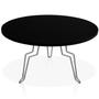 Imagem de Mesa de Centro Argélia Redonda em Aço e MDF Clean - Prata e Preta
