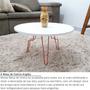 Mesa de Centro Argélia Redonda em Aço e MDF Clean - Prata e Vulcano - Genus Móveis Imagem de Mesa de Centro Argélia Redonda em Aço e MDF Clean - Prata e Vulcano