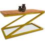 Imagem de Mesa De Centro Astana Retangular Para Sala Decor Madeira MDF Compacta Amarelo