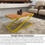 Imagem de Mesa De Centro Astana Retangular Para Sala Decor Madeira MDF Compacta Amarelo