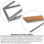 Imagem de Mesa De Centro Astana Retangular Para Sala Decor Madeira MDF Compacta Prata