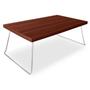 Imagem de Mesa de Centro Berlim Retangular em Aço e MDF Clean - Prata e Villandry