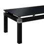 Imagem de Mesa De Centro Com Tampo De Vidro 91cm Malva Preto Artefamol