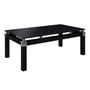 Imagem de Mesa De Centro Com Tampo De Vidro 91cm Malva Preto Artefamol