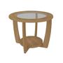 Imagem de Mesa De Centro Com Tampo De Vidro Artely Curve Carvalho Artely