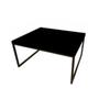 Imagem de Mesa de Centro com Tampo em MDF para Sala com Pés de Ferro 60cm x 40cm - Ofertamo