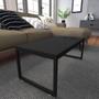 Imagem de Mesa de Centro com Tampo em MDF para Sala com Pés de Ferro 60cm x 40cm - Ofertamo