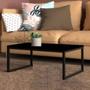 Imagem de Mesa de Centro com Tampo em MDF para Sala com Pés de Ferro 60cm x 40cm - Ofertamo