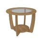 Imagem de Mesa de Centro Curve Moderna com Tampo de Vidro para Sala - Artely