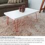Imagem de Mesa de Centro Dublin Retangular em Aço e MDF Clean - Prata e Vulcano