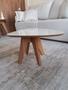 Imagem de Mesa de Centro em formato Orgânico Freijó com Offwhite TB613