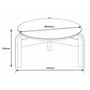 Imagem de Mesa de Centro Lizz Off White com Cedro - Moveis Casa D