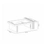 Imagem de Mesa de Centro Luna Nature Off White com Espelho - HB Móveis