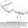 Imagem de Mesa De Centro Macau Retangular Para Sala Decor Madeira MDF Compacta Branca