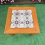 Imagem de Mesa de Centro Madeira com Ladrilho Hidráulico 60 x 60 Sudeste Rústico