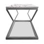 Imagem de Mesa De Centro Mond Retangular Tampo Mdf Sala Decoração Prata/Vulcano