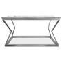 Imagem de Mesa De Centro Mond Retangular Tampo Mdf Sala Decoração Prata/Vulcano