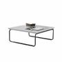 Imagem de Mesa de Centro Munique 70x70 cm Branco com Base Preta