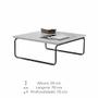 Imagem de Mesa de Centro Munique 70x70 cm Branco com Base Preta