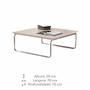 Mesa de Centro Munique 70x70 cm Off White com Base Cromada - Lar Flex Imagem de Mesa de Centro Munique 70x70 cm Off White com Base Cromada