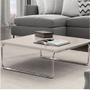 Mesa de Centro Munique 70x70 cm Off White com Base Cromada - Lar Flex Imagem de Mesa de Centro Munique 70x70 cm Off White com Base Cromada