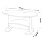 Imagem de Mesa De Centro Oval Com Nicho Artely Ísis Cor Pinho com Off White