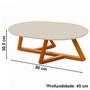 Imagem de Mesa De Centro Para Sala C393 Off White Nature Tebar