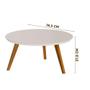 Imagem de Mesa De Centro Para Sala Off White Classic Imcal Off White