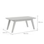 Imagem de Mesa de Centro PR Estilo Retrô Com Pés palito Cor Off White