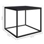 Imagem de Mesa de Centro Quadrada Cube Preta 43 cm