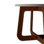 Imagem de Mesa De Centro Redonda Em MDF Artely Jasmin Cor Cedro com Off White
