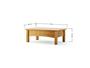 Imagem de Mesa de Centro Retangular Madeira Maciça 93x59cm Bella