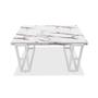 Imagem de Mesa De Centro Retangular Para Sala Brienz Branco e Vulcano