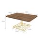 Imagem de Mesa de Centro Retangular Sala de Estar 60x40cm Dourada Piatina Último Detalhe