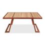 Imagem de Mesa De Centro Retangular Sala Mdf Coimbra Cobre e Jade