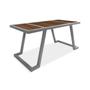 Imagem de Mesa De Centro Retangular Sala Mdf Coimbra Prata e Villandry