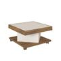 Imagem de Mesa de Centro Saara Pinho Com Off White Quadrada com Rodízios - Artely