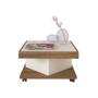 Imagem de Mesa de Centro Saara Pinho Com Off White Quadrada com Rodízios - Artely