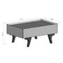 Imagem de Mesa de Centro Sena 1 Gaveta com Espelho Off White - Móveis Bechara