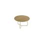 Imagem de Mesa de Centro Trude Redonda 30cm X 67cm X 67cm Natural Tawary/ Dourado