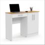 Imagem de Mesa de Computador Escrivaninha Com Organizador Space Branco com Cinamomo - Patrimar Móveis