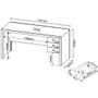 Imagem de Mesa de Computador ME4113 c/ 3 Gavetas Rústico - Tecno Mobili