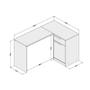 Imagem de Mesa de Computador Moscou 1 Gaveta e 1 Porta Branco - Politorno