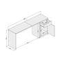 Imagem de Mesa de Computador Moscou 1 Gaveta e 1 Porta Branco - Politorno
