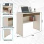 Imagem de Mesa de Computador Prática  com 1 gaveta Off White